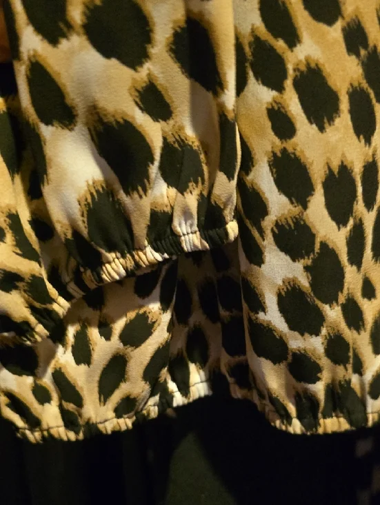 INC International Concepts Leopard-Print  Cold-shoulder Beige/Black - Picture 5 of 6